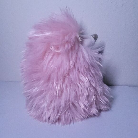 FAO Schwarz Sparklers Pink Gold Hedgehog 8” Plush Stuffed Animal Fluffy - Picture 3 of 11